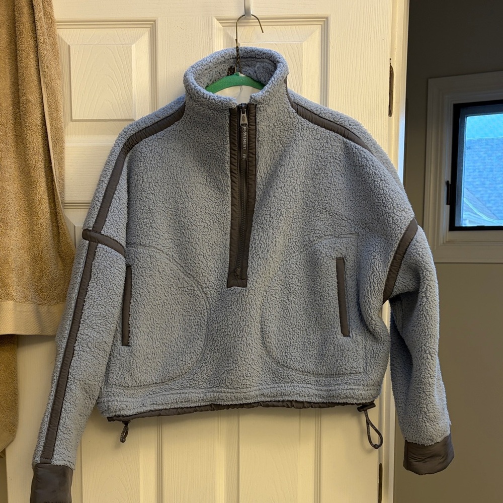 Free People Movement Cropped Quarter Zip Fleece